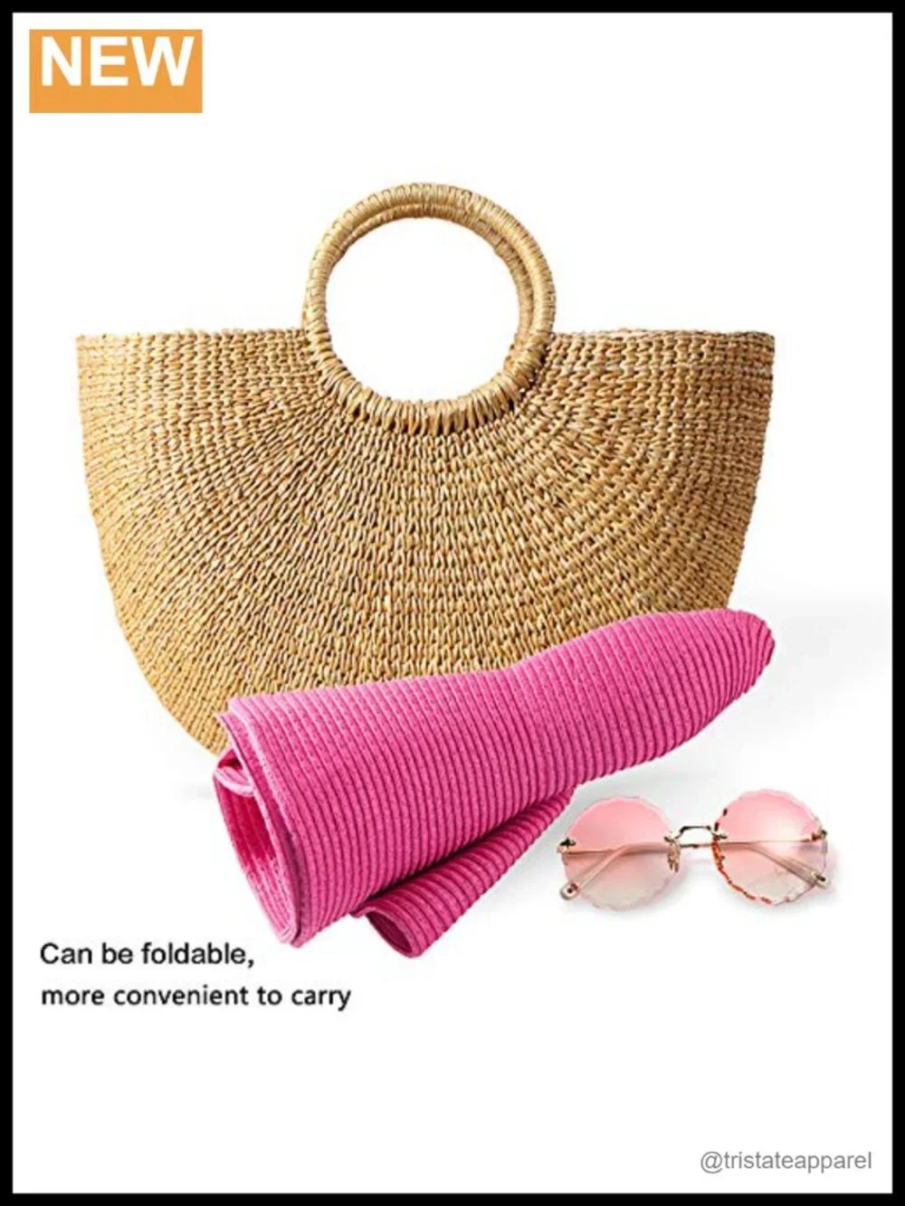 Wide Brim Straw Sun Hat UV Protection Adjustable Chin Strap Foldable Packable